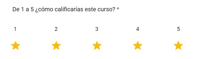 evaluación del curso